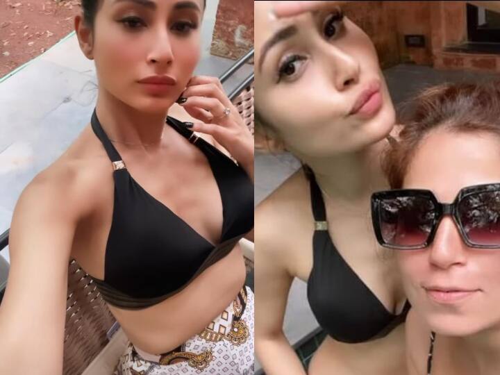 Mouni Roy was seen having fun in the swimming pool wearing a black bikini watch video Video: बर्थडे के मौके पर ब्लैक बिकिनी पहनकर स्विमिंग पुल में मस्ती करते नजर आईं Mouni Roy, देखें वीडियो