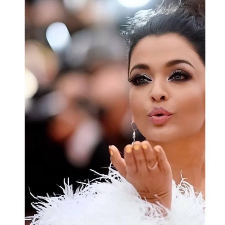 ऐश ने इस फोटो में डार्क आई मेकअप किया है. मस्कारा और कोल्ह से सजी उनकी आंखें ऐश्वर्या के ओवलऑल लुक को कांप्लीमेंट कर रही हैं.