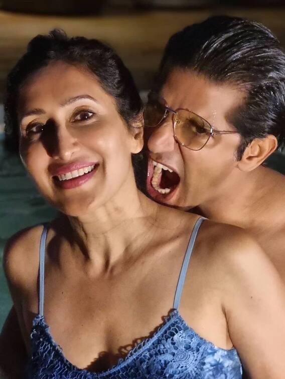 Karanveer Bohra ने पत्नी Teejay के साथ शेयर कीं पूल की तस्वीरें