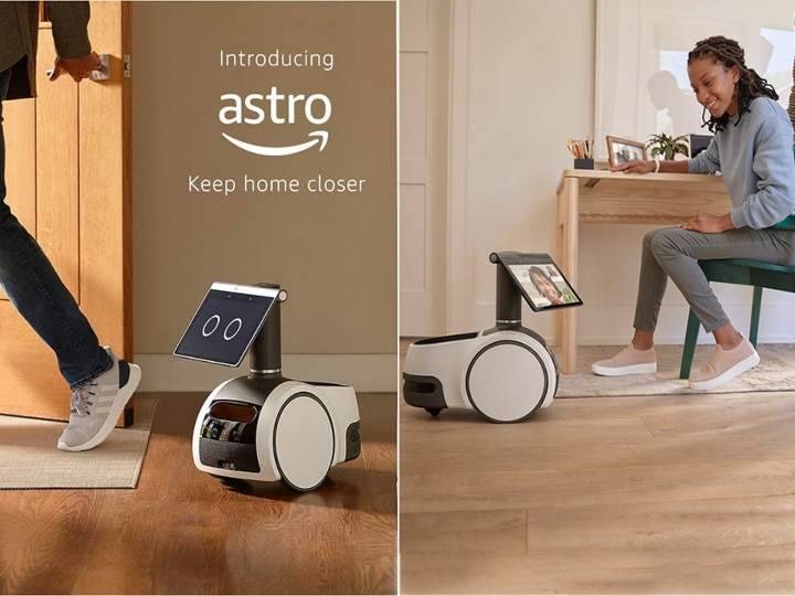 Amazon Astro Robot With Rotating Screen Mounted On Wheels, Alexa ...