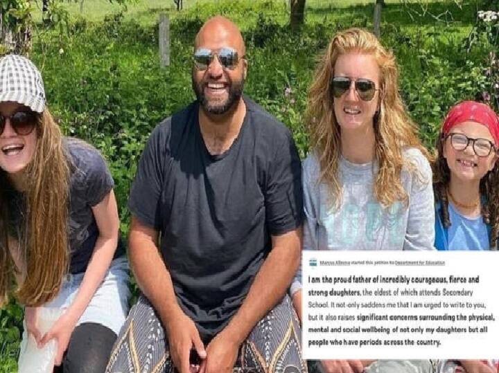 Dad-of-three girls campaigning to make period pains a reason to be off school பள்ளி செல்லும் பெண் குழந்தைகளின் பீரியட்ஸ் வலி மேல கவனம் செலுத்தணும் - மகள்களை பெற்ற அப்பா