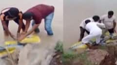 જૂનાગઢઃ ગળોદરાના મીની તળાવમાં પડ્યું ગાબડું, ગ્રામજનોએ ગાબડું પુરવા કસી કમર