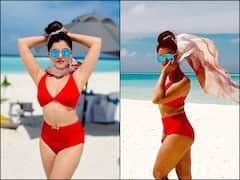 PICS: Bigg Boss 14 Winner Rubina Dilaik Sizzles In Red Bikini In Maldives