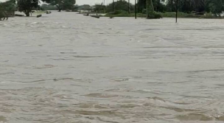 Gujarat Monsoon : ભારે વરસાદને પગલે સૌરાષ્ટ્રનું આ ગામ ફેરવાયું બેટમાં, જ્યાં જુઓ ત્યાં પાણી જ પાણી Gujarat Monsoon : water logging in Jam raval after flood in rivers Gujarat Monsoon : ભારે વરસાદને પગલે સૌરાષ્ટ્રનું આ ગામ ફેરવાયું બેટમાં, જ્યાં જુઓ ત્યાં પાણી જ પાણી