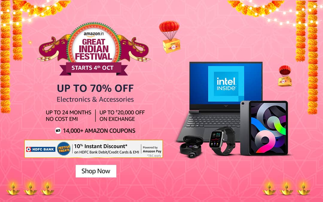 Amazon Great Indian Festival Sale: Best Deals of 2 October 2021 Amazon Great Indian Festival Sale: అమెజాన్‌లో అక్టోబర్‌ 2న వీటిపై డిస్కౌంట్లు.. మీ విష్‌లిస్టులో ఉంటే కొనేయండి!
