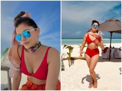 In Pics: रेड बिकिनी में समुद्र किनारे लंच एंजॉय करती नजर आईं Rubina Dilaik, तस्वीरें आपको भी कर देगी मदहोश