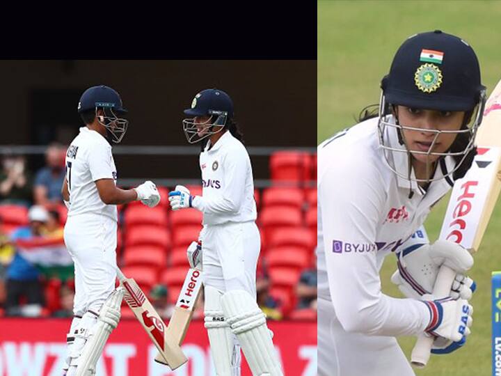 India vs Australia Women's Test Smriti Mandhana Hits Century First Indian IND vs AUS W : स्मृती मानधनानं रचला इतिहास, पिंक बॉल कसोटीत शतक झळकावणारी पहिली भारतीय खेळाडू