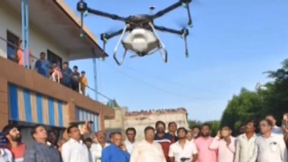 ભાવનગર: ડ્રોનથી દવા છટકાવ કરવાનો પ્રયોગ, કેન્દ્રીય મંત્રી મનસુખ માંડવીયાએ કર્યું નિરીક્ષણ