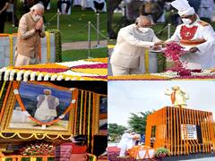 IN PICS | President, Prime Minister & Other Leaders Pay Tribute To Mahatma Gandhi, Lal Bahadur Shastri On Their Birth Anniversaries