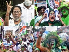 TMC Supporters Celebrate CM Mamata Banerjee's Bhabanipur Bypoll Win Ignoring EC's Directive - See Pics