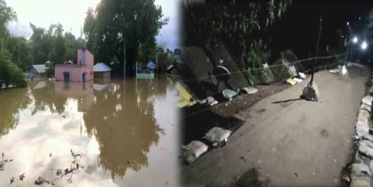 East Midnapore Panshkura   landslide on the banks of Kangsavati river, shops and houses drown in river East Midnapore : পাঁশকুড়ায় কংসাবতী নদী তীরবর্তী এলাকায় ধস, নদীগর্ভে দোকান-ঘর