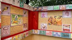 Durga Puja Preparation: ডাকবাক্সের আদলে মণ্ডপ, ছেলেবেলার কথা মনে করাবে অরবিন্দ সেতু সর্বজনীন