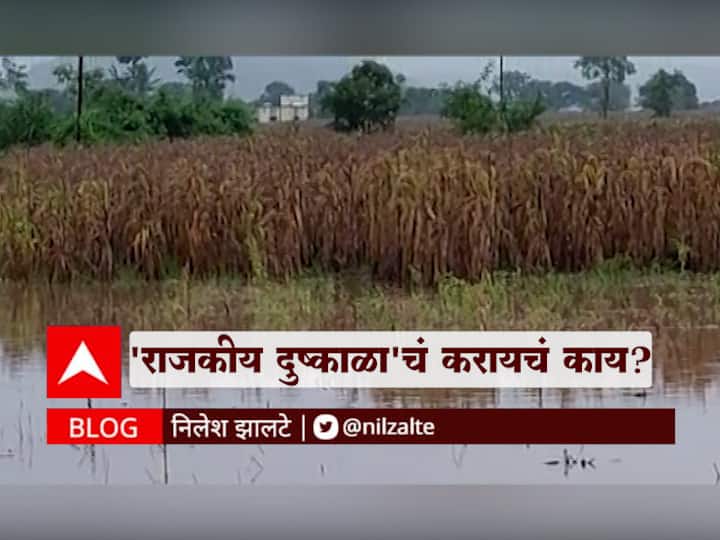 Nilesh Zalte Blog article on Maharashtra Rain Flood and farmer loan Politics BLOG : 'राजकीय दुष्काळा'चं करायचं काय?