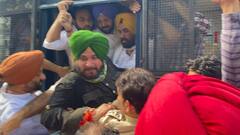 ਨਵਜੋਤ ਸਿੱਧੂ ਨੂੰ ਪੁਲਿਸ ਨੇ ਲਿਆ ਹਿਰਾਸਤ 'ਚ, ਲਖੀਮਪੁਰ ਖੇੜੀ ਹਿੰਸਾ ਖ਼ਿਲਾਫ਼ ਕਰ ਰਹੇ ਸੀ ਪ੍ਰਦਰਸ਼ਨ