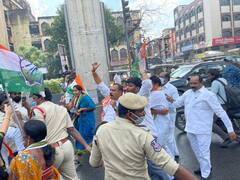 BJP Office: నాంపల్లిలోని బీజేపీ ఆఫీసు మెరుపు ముట్టడికి కాంగ్రెస్ నేతల యత్నం.. ఉద్రిక్తత