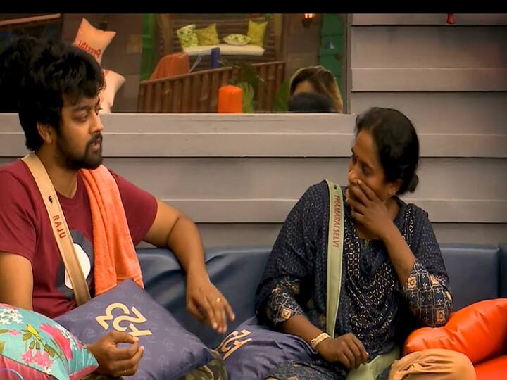 Biggboss tamil 5 Rajumohan kavins friend speaks to thamarai selvi and teammates Biggboss Tamil 5 | பாட்டி, அம்மா, விரல், டெட் பாடி... பேய்கதை சொன்ன ராஜுமோகன்.. ’அல்லு’ இல்லாமல் ஆன கேர்ள்ஸ் க்ரூப்