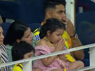IPL 2021: Ziva Dhoni Spotted Praying During CSK vs DC Match, Pic Goes Viral