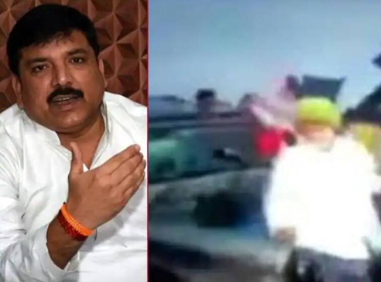 Sanjay Singh over Lakhimpur Kheri viral video lakhimpur kheri: ખેડૂતો શાંતિપૂર્ણ પ્રદર્શન કરતા હતા ને કારે પાછળથી ટક્કર મારીને કચડ્યા, સંજય સિંહે ટ્વિટ કર્યો વીડિયો