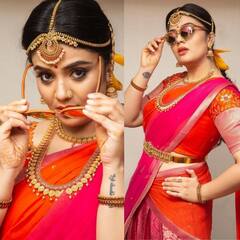 Sreemukhi Photos: జడకు రిబ్బన్.. రంగుల కళ్లద్దాలు.. ఆ హీరోయిన్ ని ఇమిటేట్ చేసిన శ్రీముఖి..