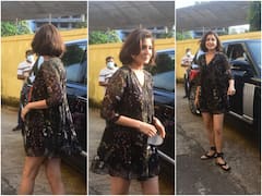 Yummy-Mummy Anushka Sharma Spotted In A Black Floral Dress- See Pics