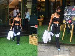 स्टाइलिश स्पोर्टी लुक में सब्जी और फल खरीदने पहुंचीं Malaika Arora, हाथ में थैला उठाए हुए दिखीं
