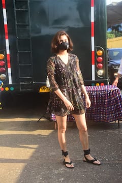 Yummy-Mummy Anushka Sharma Spotted In A Black Floral Dress- See Pics