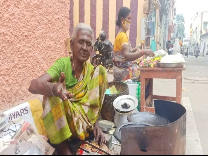 Kamalam Patti cooks delicious appam in Madurai Kamalam Paati | 8 ரூபாய்க்கு கருப்பட்டி ஆப்பம்.. கமலம் பாட்டியின் ஓய்வறியா உழைப்பும், புன்னகையும்..!
