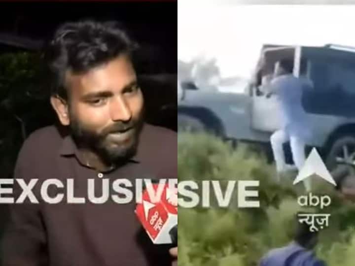 Lakhimpur Kheri Violence: वायरल वीडियो में गाड़ी से निकलकर भागते दिखे शख्स से abp न्यूज़ की बातचीत, जानें क्या दावा किया?