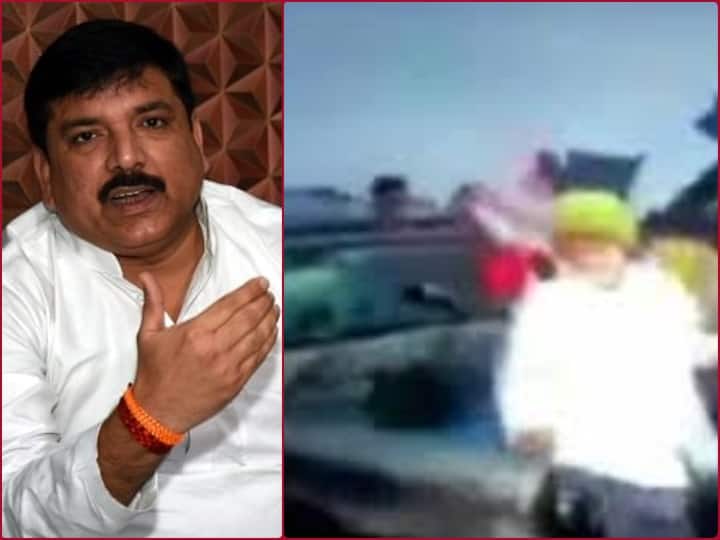 लखीमपुर हिंसा: संजय सिंह ने ट्वीट किया वीडियो, किसानों को कुचलती दिख रही हैं दो SUV, ड्राइवर का चेहरा साफ नहीं