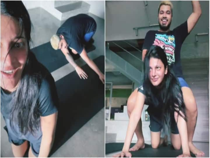 Shruthi haasan shared her workput video with boyfriend goes viral சமோசா மாதிரி இருக்க... பாய் ஃப்ரெண்டை கலாய்த்த  ஸ்ருதிஹாசன்.. வைரல் போஸ்ட்..