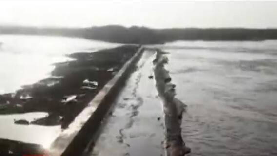 ભાવનગરઃ ખેડૂતોએ જાત મહેનતથી બનાવેલા મેથાળા બંધારામાં પડ્યું 50 ફુટનું ગાબડુ