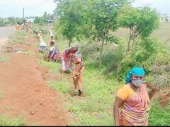 தேர்தல் பரப்புரைக்கு வராத பெண்களை நூறுநாள் வேலைக்கு செல்லாமல் தடுத்த திமுகவினரால் பரபரப்பு