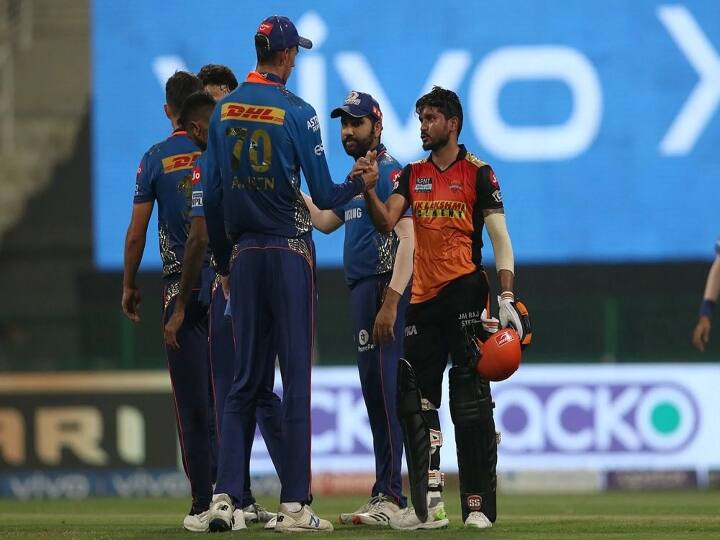 mumbai indians out of ipl 2021 after winnig sunrisers match MUMBAI OUT OF IPL : ஹைதராபாத் போராட்டம் வீண் : ஆறுதல் வெற்றியுடன் வெளியேறியது நடப்பு சாம்பியன் மும்பை