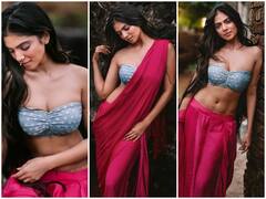 In Pics: फोटोशूट के दौरान इस हीरोइन ने गिराया अपनी साड़ी का पल्लू, Sizzling Photos हो रही है वायरल