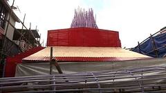 Durga Puja 2021: ৫১ তম বর্ষে এসবি পার্কের পুজোয় কারুশিল্পের আবাহন | Bangla News