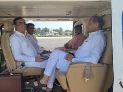 एक ही हेलिकॉप्टर में दिखे अशोक गहलोत और सचिन पायलट, अजय माकन ने ट्वीट कर दी जानकारी