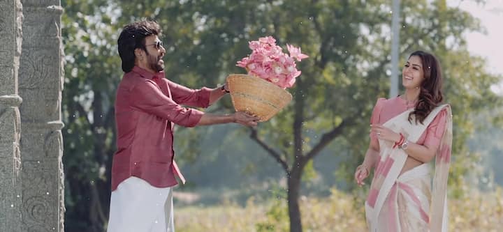 பாடலின் பெரும்பாலான காட்சிகளில் ரஜினிகாந்த் பட்டு வேட்டியிலும், நயன்தாரா சேலையிலும் அசத்துகிறார்கள்