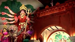 Durga Puja 2021: এবার সেলুলার জেলের আদলে তৈরি সাহাপুর সর্বজনীনের মণ্ডপ | Bangla News