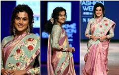 Lakme Fashion Week 2021: ਸਾੜੀ ਪਹਿਨੇ ਰੈਂਪ 'ਤੇ ਉੱਤਰੀ ਤਾਪਸੀ ਪੰਨੂ, ਡ੍ਰੈਸ ਤੇ ਹੇਅਰਸਟਾਇਲ ਦੇ ਹੋ ਰਹੇ ਖੂਬ ਚਰਚੇ