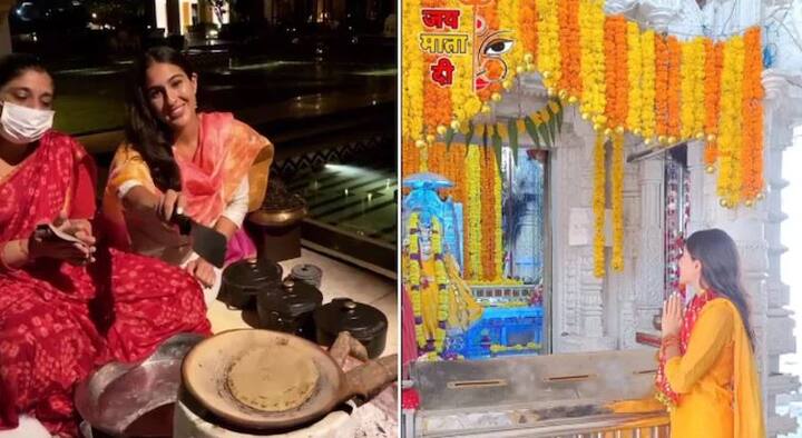 इससे पहले कुछ तस्वीरें सामने आई थीं, जिनमें सारा के देसी अंदाज की जमकर तारीफ की गई थी. सारा चूल्हे पर रोटी बनाती दिखाई दे रही थीं. वहीं एक फोटो में वह नवरात्रि के मौके पर करणी माता के मंदिर में दर्शन करती नजर आ रही थीं.