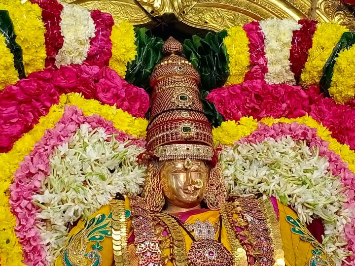 வைர கிரீடத்துடன் அழகிய காட்சியளிக்கும் மனோன்மணி அம்மன்