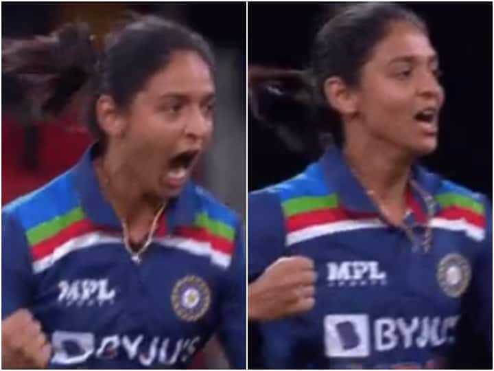 IND W vs AUS W Highlights Video of Harmanpreet Kaur's Animated Celebration After Taking Ashleigh Gardner's Wicket Goes Viral Video of Harmanpreet Kaur's Animated Celebration After Taking Ashleigh Gardner's Wicket Goes Viral