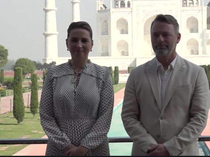 Denmark PM In India: डेनमार्क की प्रधानमंत्री ने पति के साथ किए ताजमहल के दीदार, कहा- बेहद खूबसूरत है