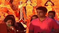 Sourav Ganguly soaks in Durga Puja's festive spirit | Watch visuals