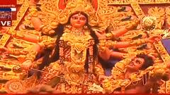 Durga Puja 2021: মহাষষ্ঠীর মহা প্রস্তুতি একডালিয়া এভারগ্রিনে। Bangla News