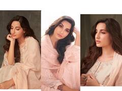 Nora Fatehi Navratri: नवरात्रीनिमित्त नोराचा एथनिक लुक; पहा फोटो