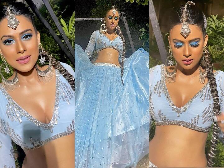 अभिनेत्री निया शर्मा (Nia Sharma) अक्सर ही अपने लुक्स और फैशन स्टेटमेंट को लेकर सुर्खियों में रहती हैं. वहीं अब निया शर्मा का लेटेस्ट गरबा लुक भी जमकर वायरल हो रहा है. (Photo Credit: @niasharma90 Instagram)