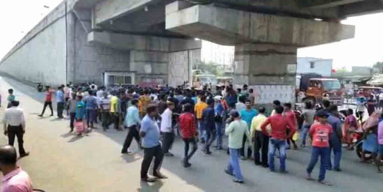 West Burdwan Durgapur heated Durgapur, bus vandalism, road blockade centered on road accidents Durgapur: পথ দুর্ঘটনাকে কেন্দ্র করে উত্তপ্ত দুর্গাপুর, বাস ভাঙচুর, রাস্তা অবরোধ