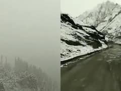 Kashmir Snowfall : કાશ્મીરમાં સિઝનનો પહેલો બરફવર્ષાનો જુઓ સુંદર અંદાજ, ઘાટીમાં નીચે ઉતર્યો પારો