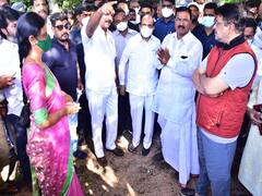 గడ్డిఅన్నారం మార్కెట్ తరలింపు నేపథ్యంలో కొత్తపేట విక్టోరియా హోం స్థలం, బాటసింగారం స్థలాలను పరిశీలించిన మంత్రులు